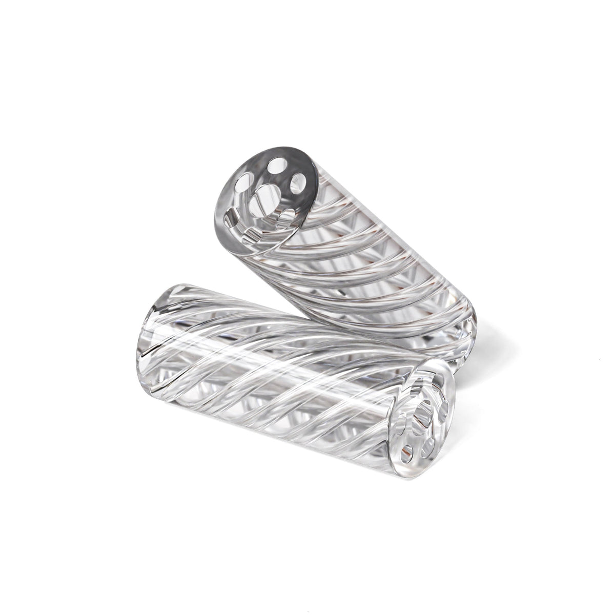 12mm Spiral Vortex Glass Filter Tips - Clear 175ct