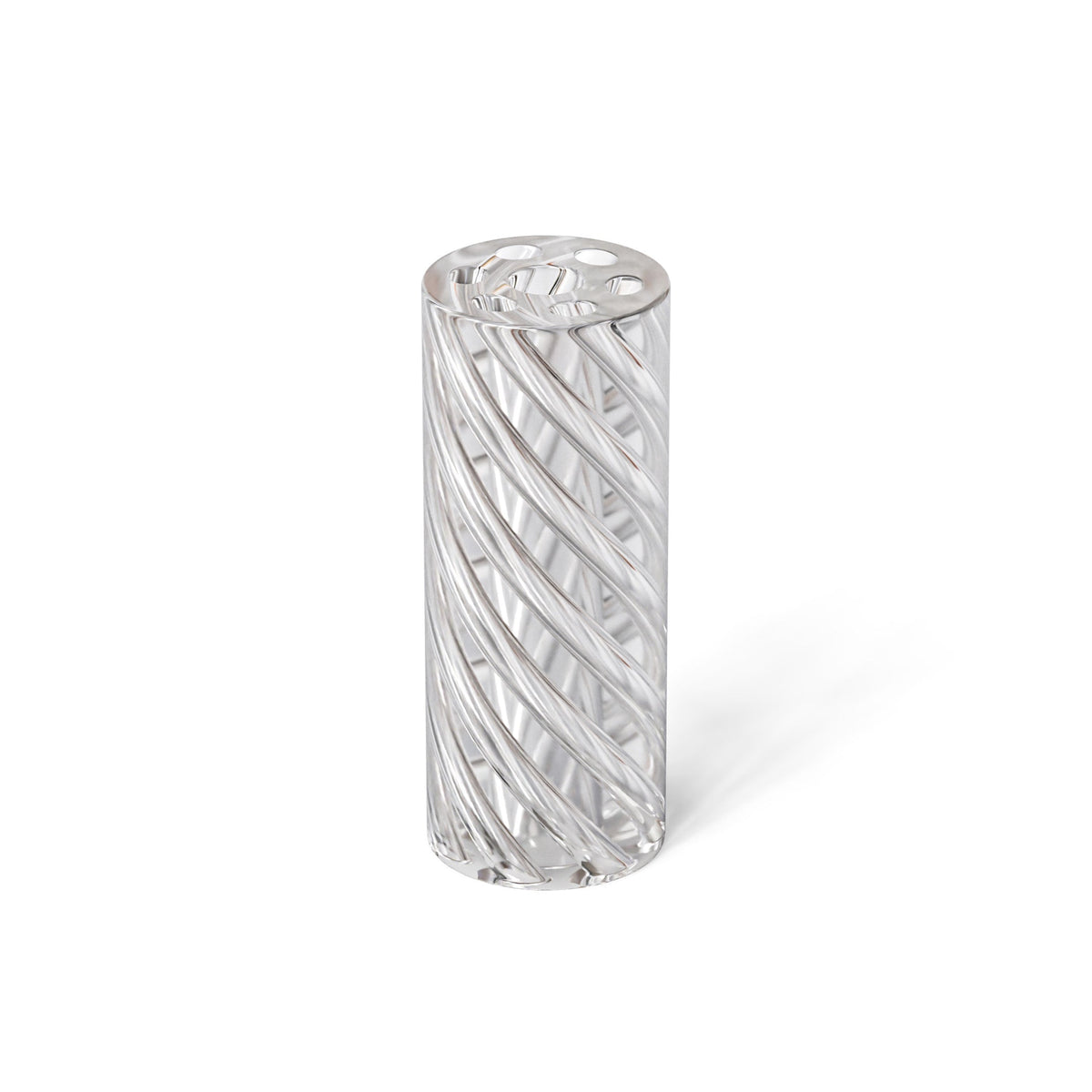 12mm Spiral Vortex Glass Filter Tips - Clear 175ct