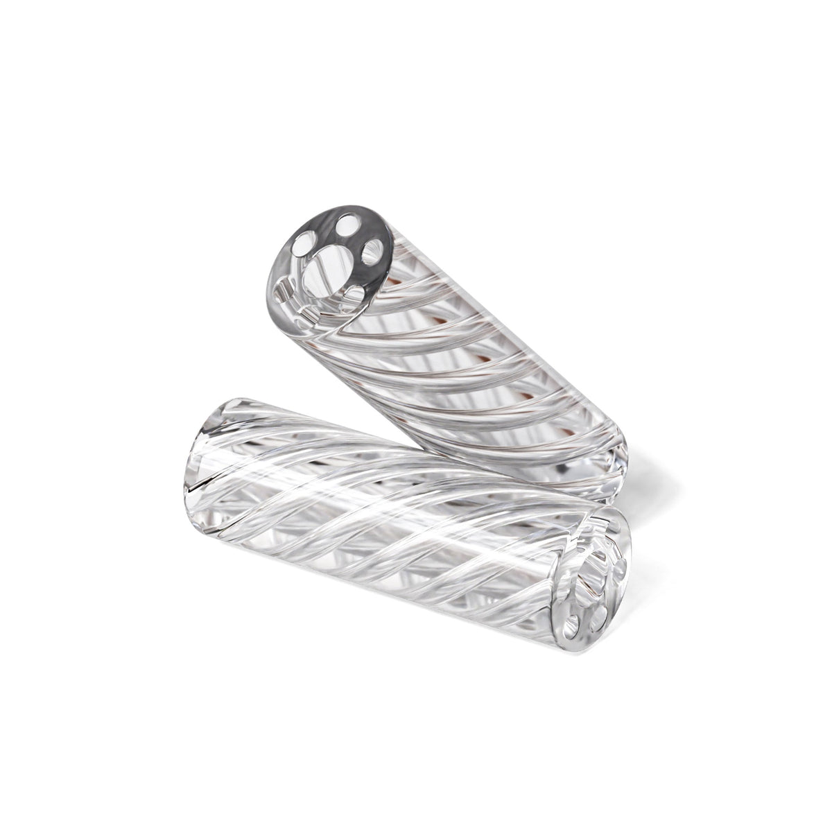 10mm Spiral Vortex Glass Filter Tips - Clear 175ct